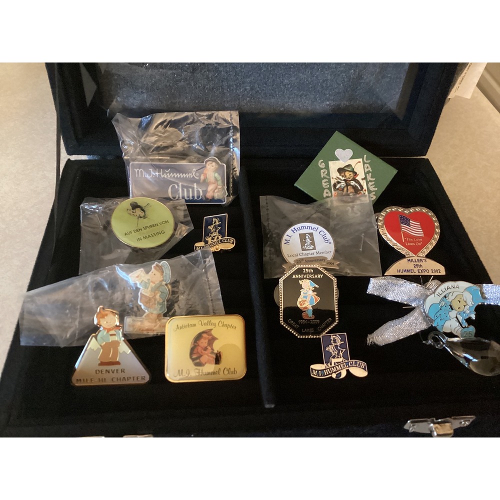 Lot of 11 M.I. Hummel Club Goebel Enamel Lapel Pins Regional Chapter Anniversary